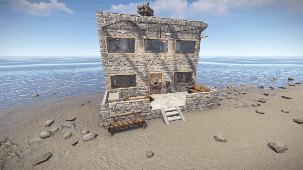 Frontansicht der Raidable Base 2 von bluestorm-x